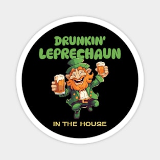 Drunk Leprechaun St Paddys Day Magnet